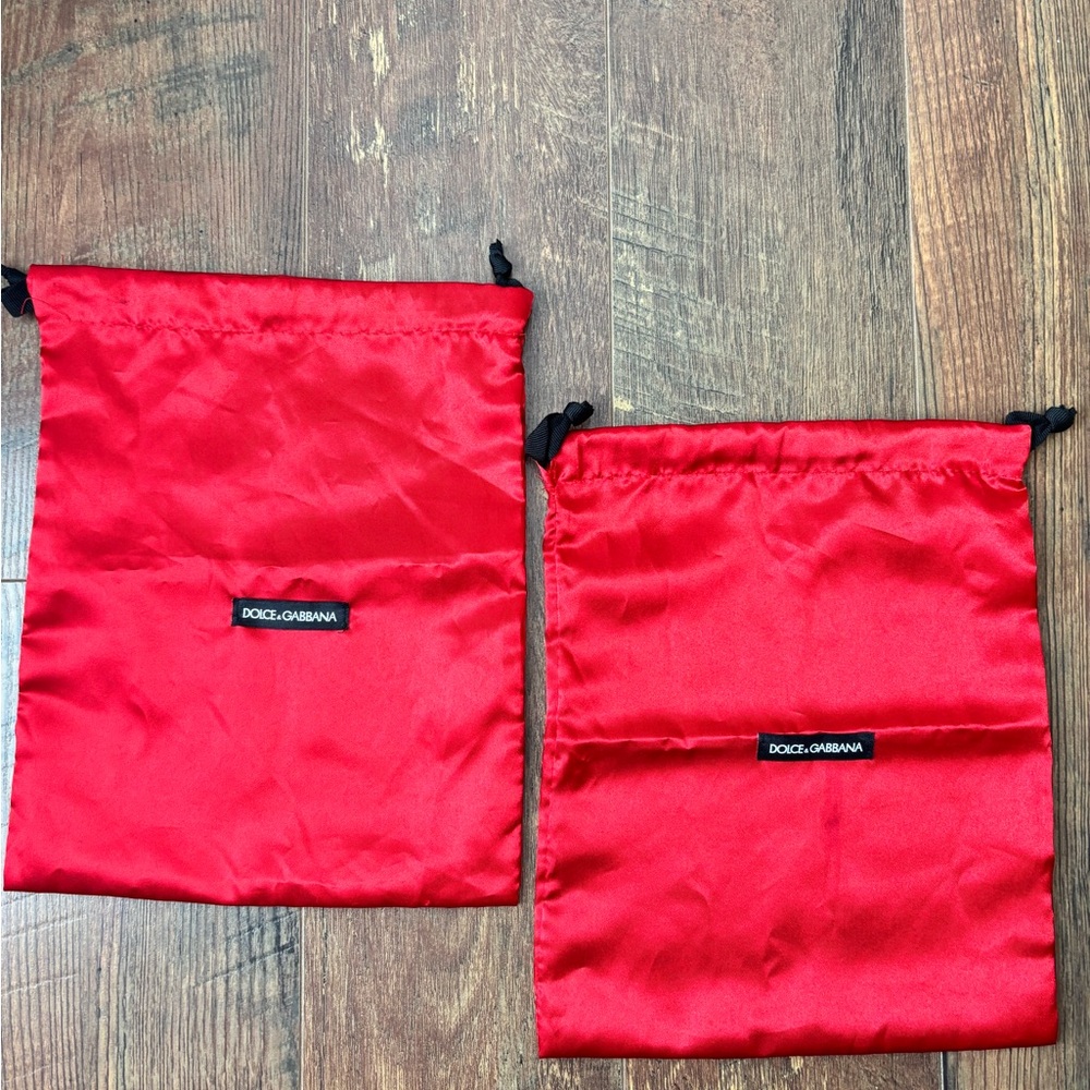 Dolce & Gabbana Vibrant Red Satin Accessory Bags